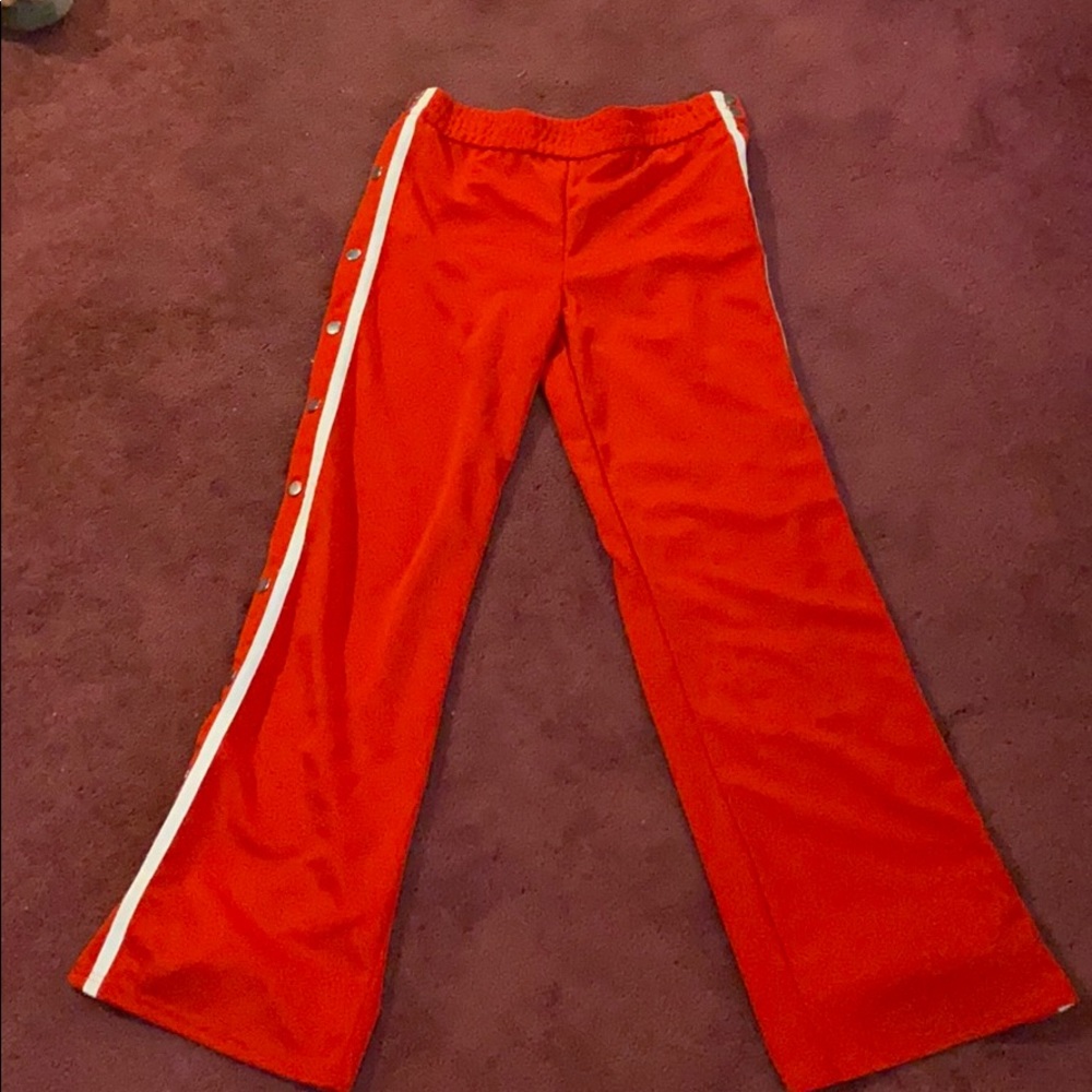 button down sweat pants